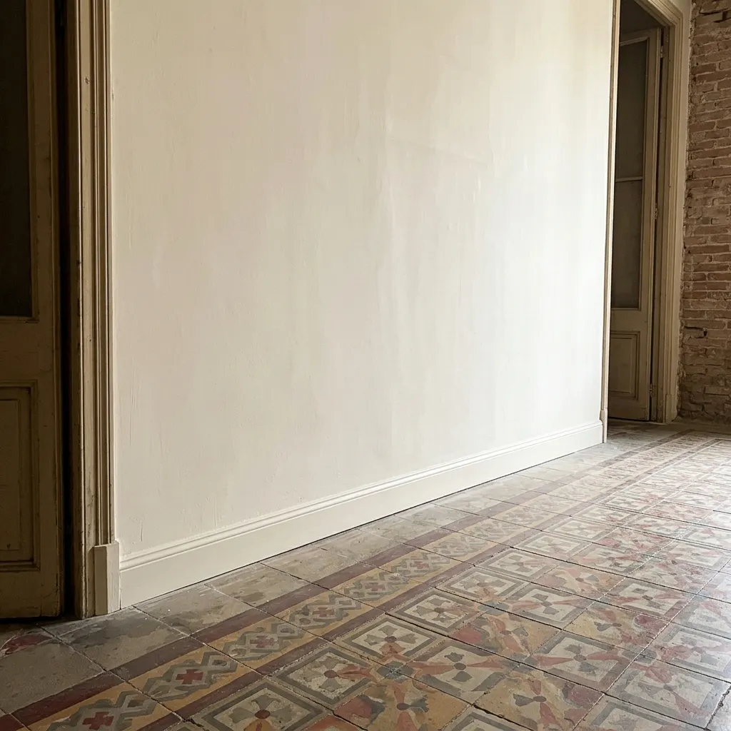 La misma pared después del tratamiento