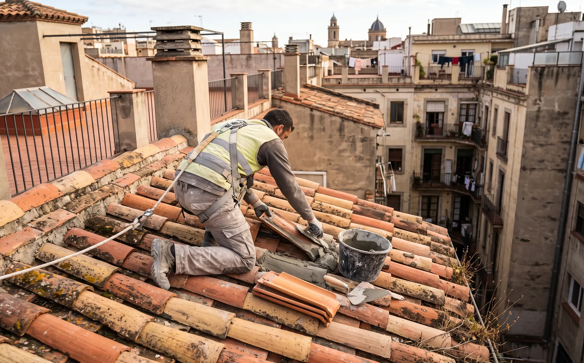 Reparación de un tejado