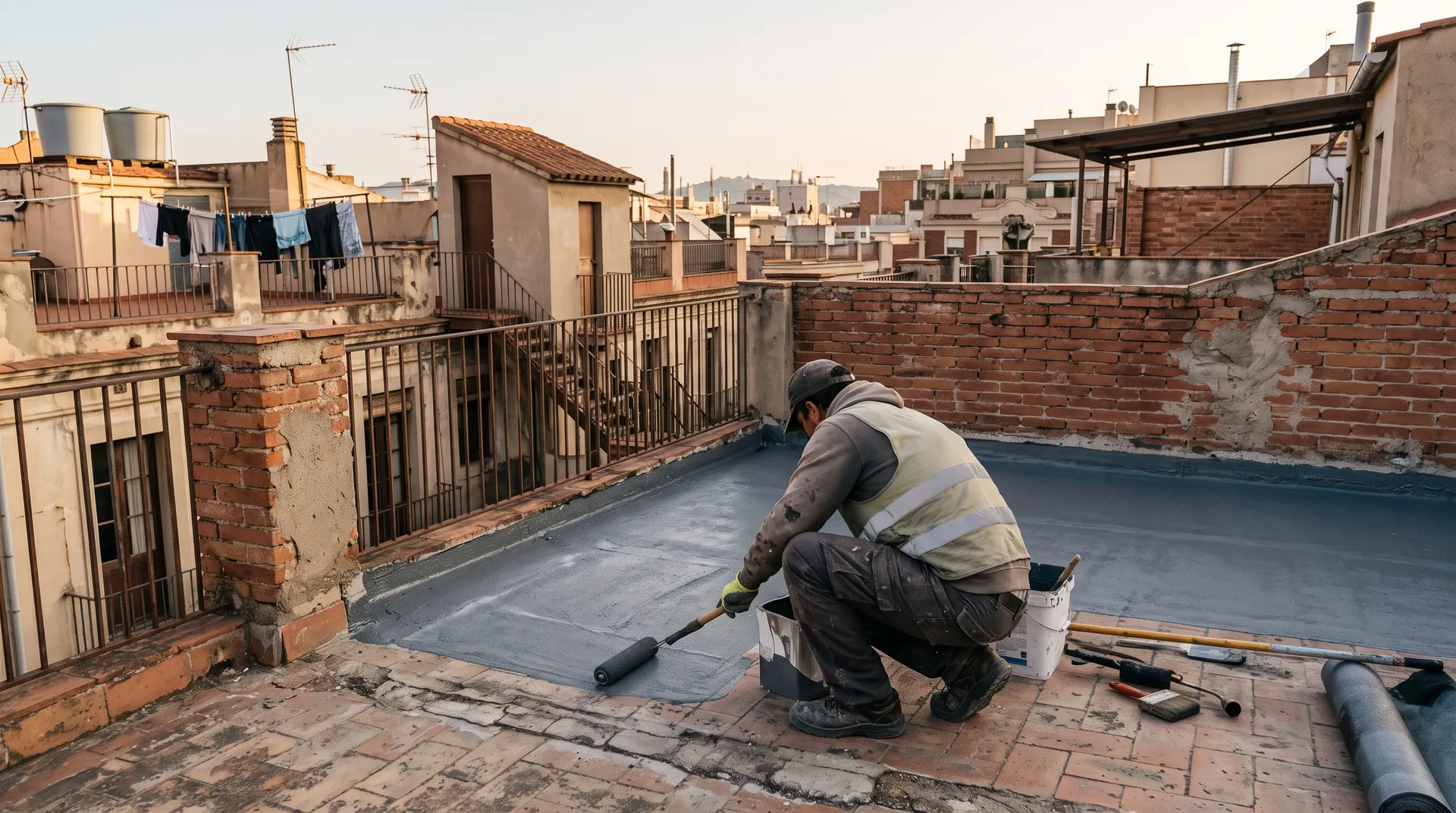 Impermeabilización de una azotea en Barcelona