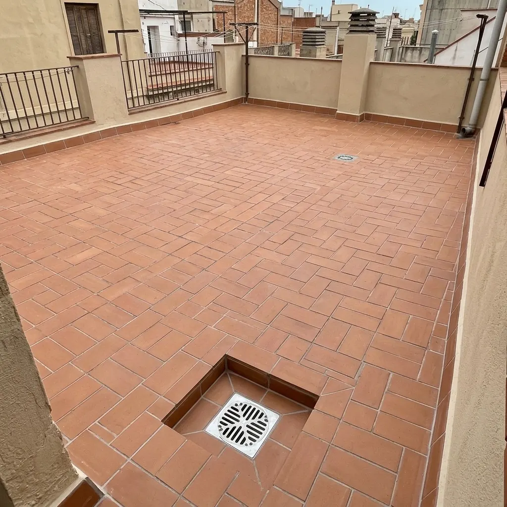 La misma terraza impermeabilizada